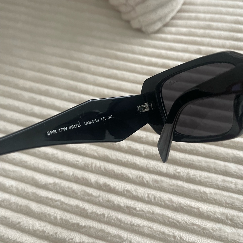 Prada Dark Gray Rectangular Sunglasses - image 2